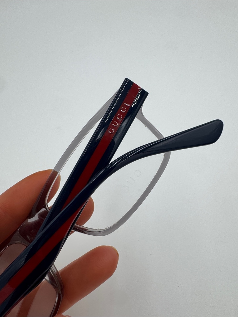 Gucci Smoky Gray Rectangular Eyeglasses - Picture 8 of 8